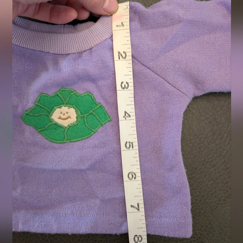1980's Cabbage Patch Kids Sweatshirt Purple Crewneck Fits Cabbage Patch Doll